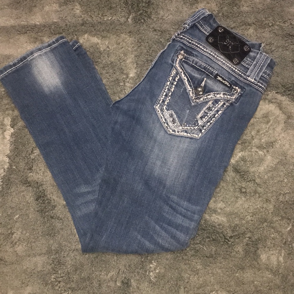Miss me easy cropped distressed jean size 25
